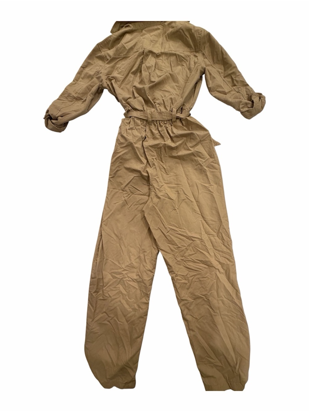Who What Wear Khaki Tie-Waist Utility Jumpsuit - Picture 2 of 3